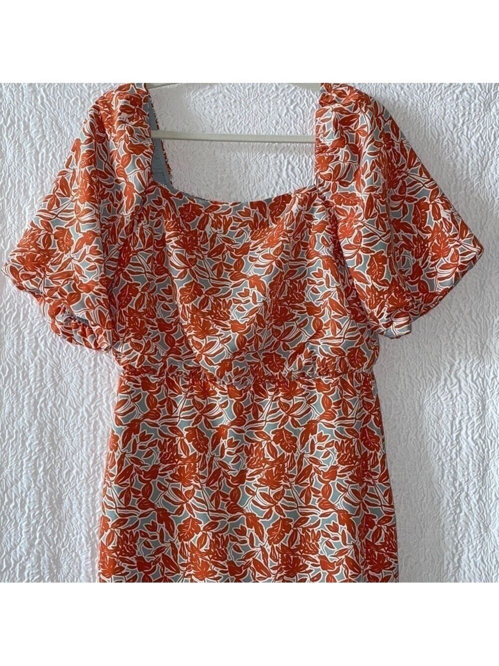 CHELSEA28 Printed Puff Sleeve Maxi Dress